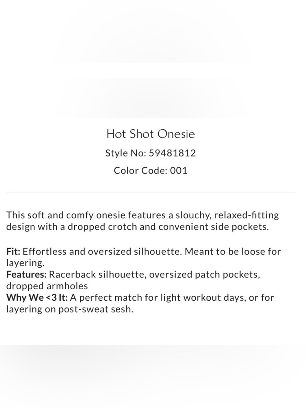 Free People Movement Hotshot Onsie in Washed Black Size Large - Picture 8 of 8
